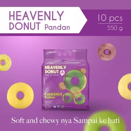 

Heavenly Kitchen Donat Pandan [1pack isi 10pcs]