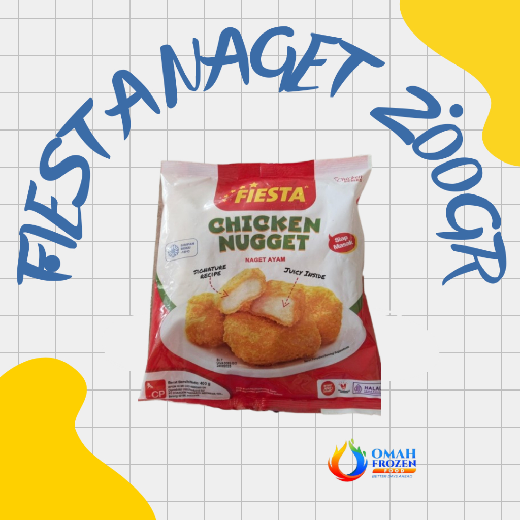 

Fiesta Chicken Nugget Naget Ayam 200g (NON COD DILUAR KARISIDENAN SOLO)