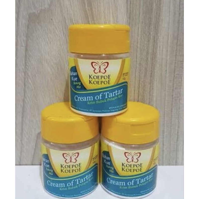 

Cream Of Tar Tar Koepoe Kupu Bubuk Krim Pelapis Kue 43gr
