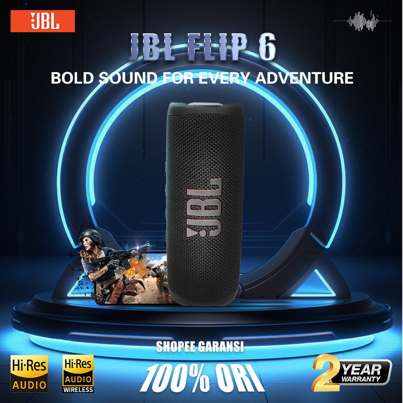 JXK7 [100%Asli] Jbl Flip 6 Portable Speaker/Original Jbl Wireless Bluetooth Speaker