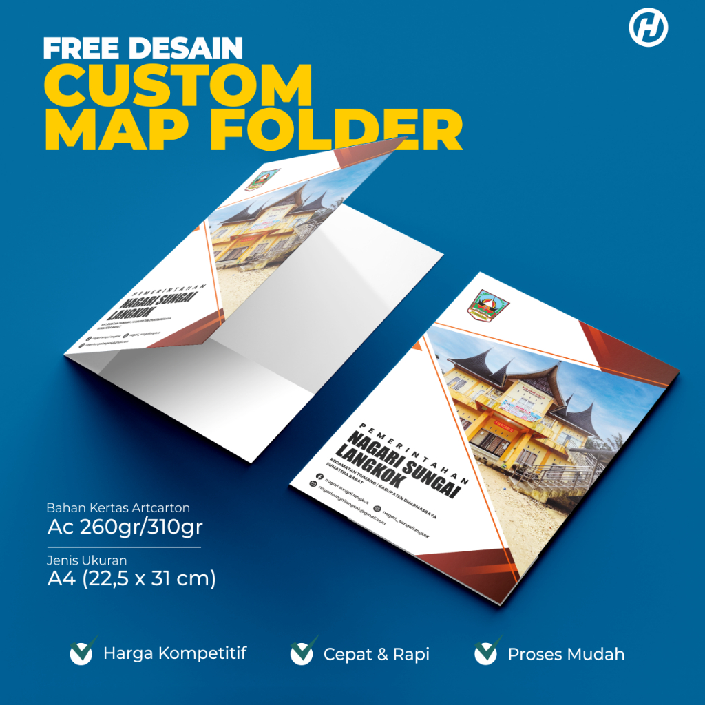CETAK MAP FOLDER CUSTOM DESAIN A4