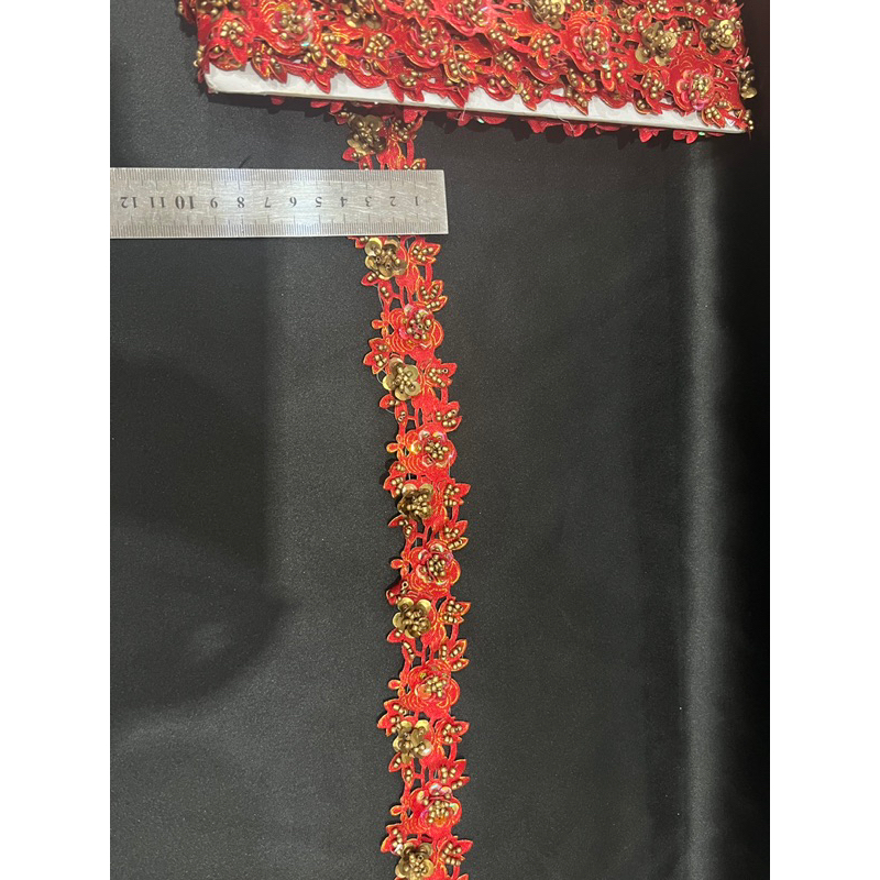 Renda payet/aplikasi baju/payet meteran