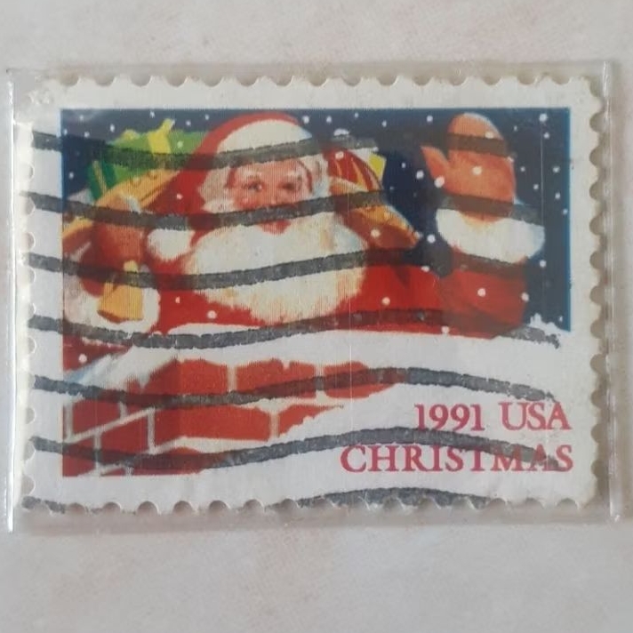 

Perangko USA Christmas 1991 (Santa Claus in Chimney) Tahun 1991