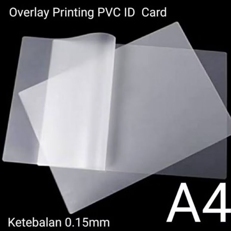 

OVERLAY PVC ID CARD / OVERLAY BAHAN ID CARD / BAGIAN PRINT 0.15MM PVC ID CARD ISI 10