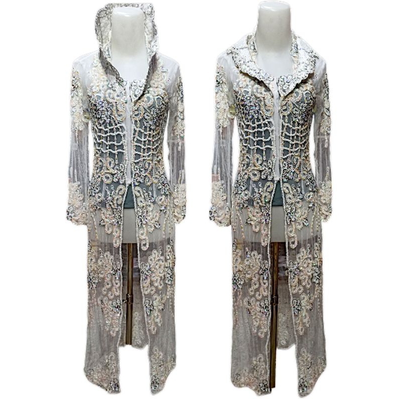 Atasan kebaya tile full Payet Putih kebaya pengantin