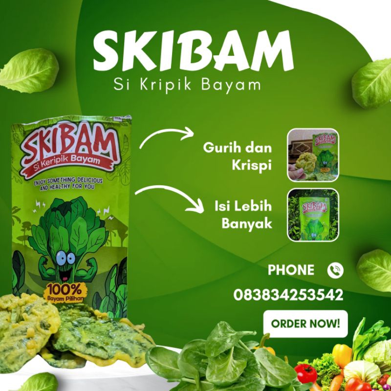 

keripik bayam/skibam/original