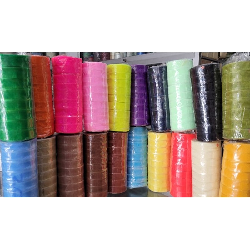 

Pita Organdi Polos 2cm 3/4 in . Pita Organza Polos . Warna . 20 yard