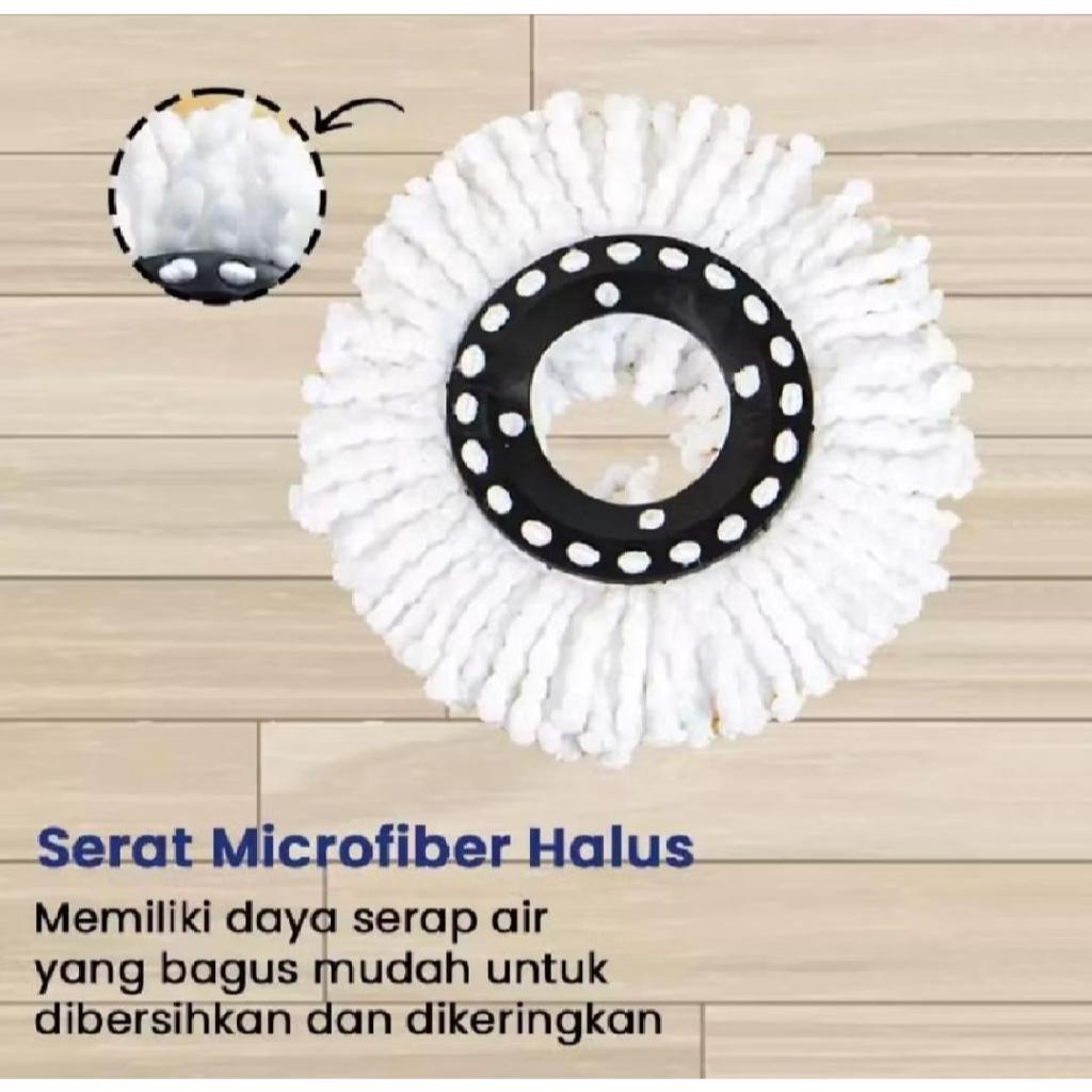 Refill Kain Spin Mop / Kain Pel Lantai / Kain Pel Bulat / Kain Pel Spin Mop / Refil Spin Mop Satuan 