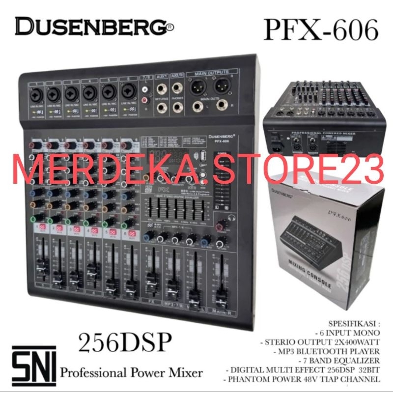 NEW Power Mixer DUSENBERG PFX-606 | DUSEN BERG PFX 606 | DUSENBERG PFX606 Original | Mixing Console 