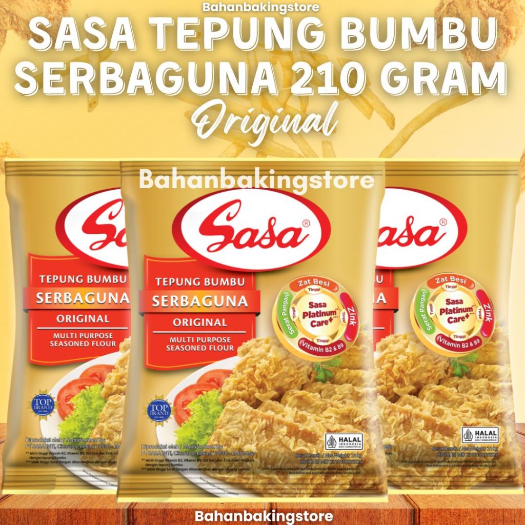 

SASA TEPUNG BUMBU SERBAGUNA ORIGINAL 210 GRAM CEPAT SAJI UNTUK AYAM TAHU TEMPE | MULTI PURPOSE SEASONING FLOUR 210GRAM