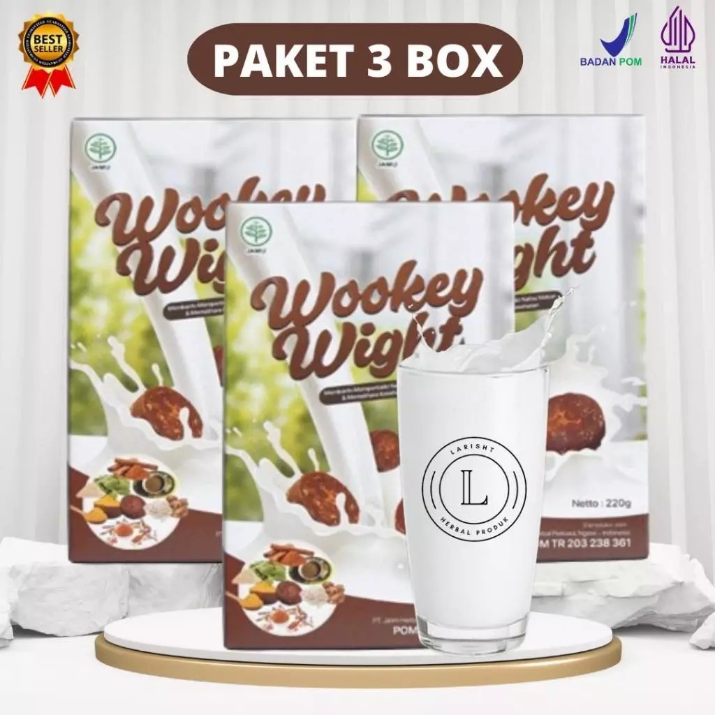

PAKET SEHAT!!! 3 BOX Wookey Weight - Susu Penambah Berat Badan Herbal 3 Paket