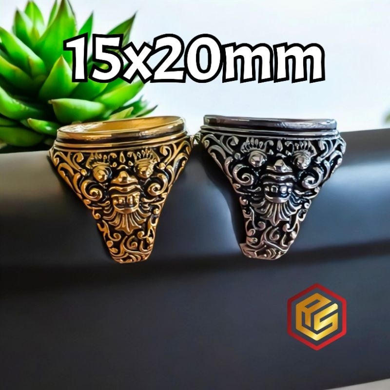 Ikatan Cincin Titanium Tanam 15x20mm Barong