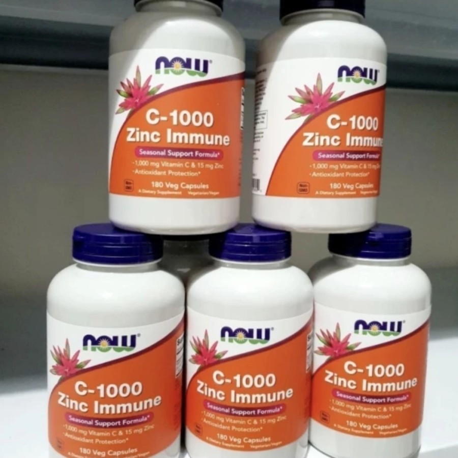 Now USA Foods C-1000 Zinc Immune Vitamin C 1000 mg Zinc 15 mg 180 Capsules