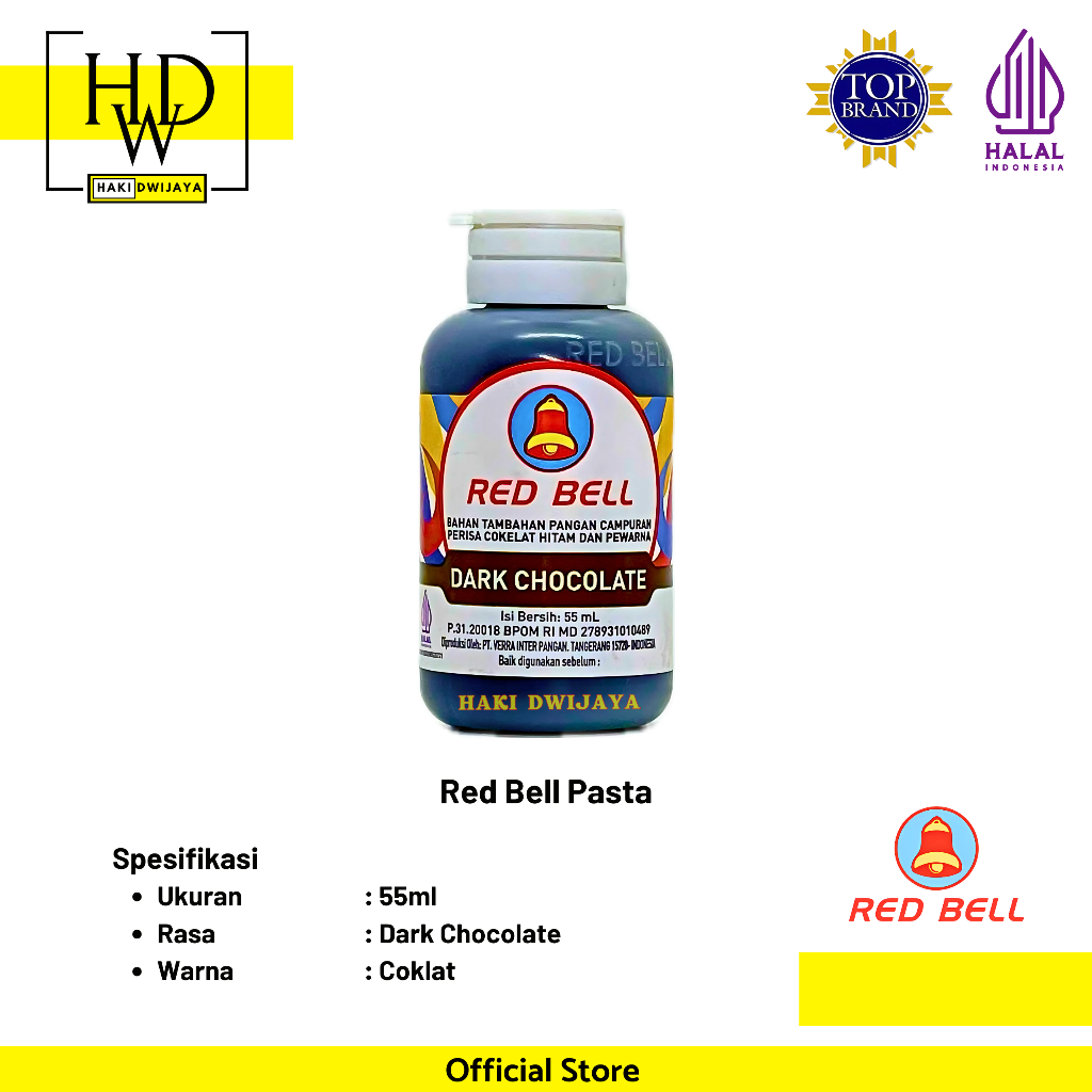 

[55ml] Red Bell Pasta Perisa dan Pewarna Makanan Rasa Dark Chocolate