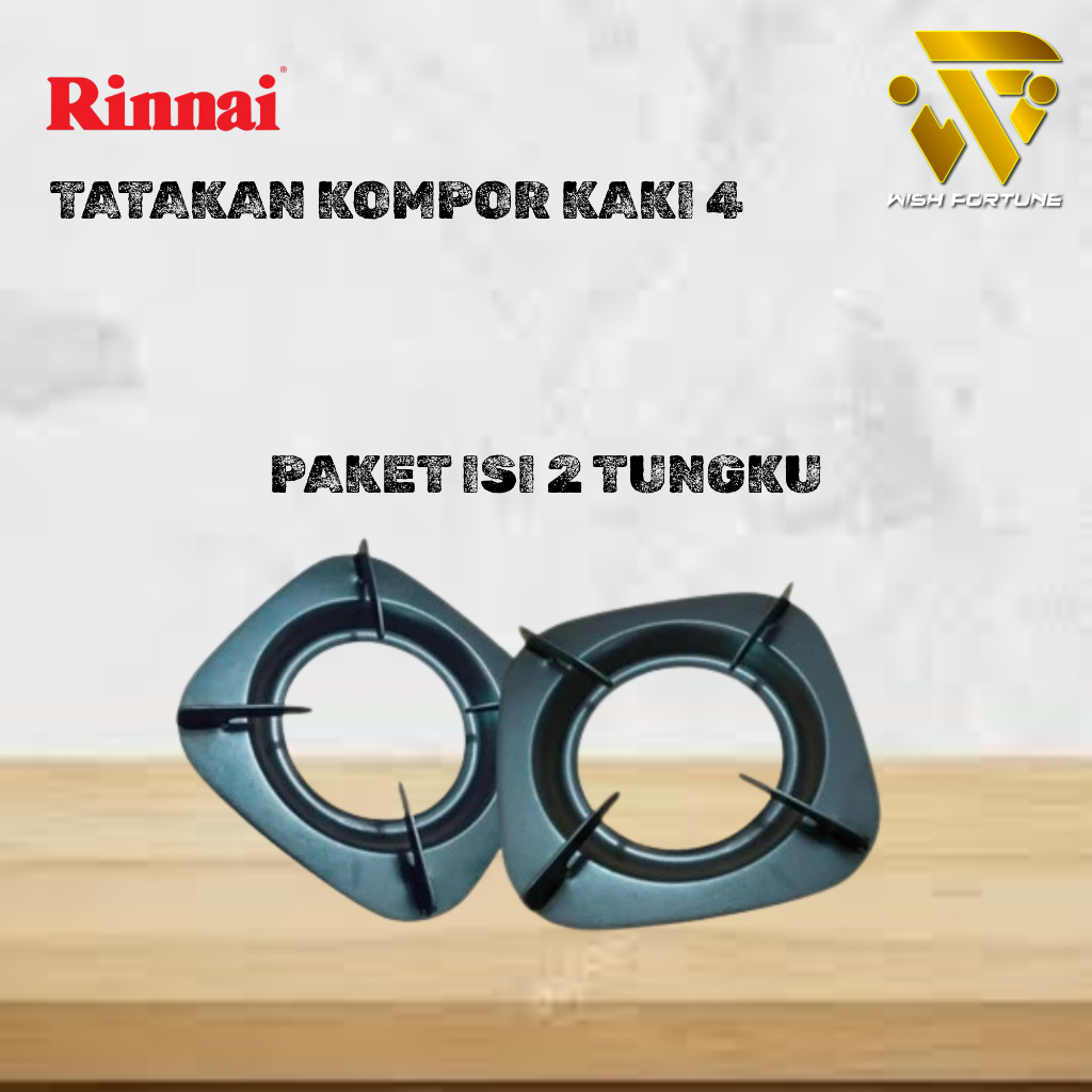 PROMO Tatakan Tungku Kompor Rinnai Kaki 4 / Tungku Kompor Gas Rinnai (isi 2) - WF Production