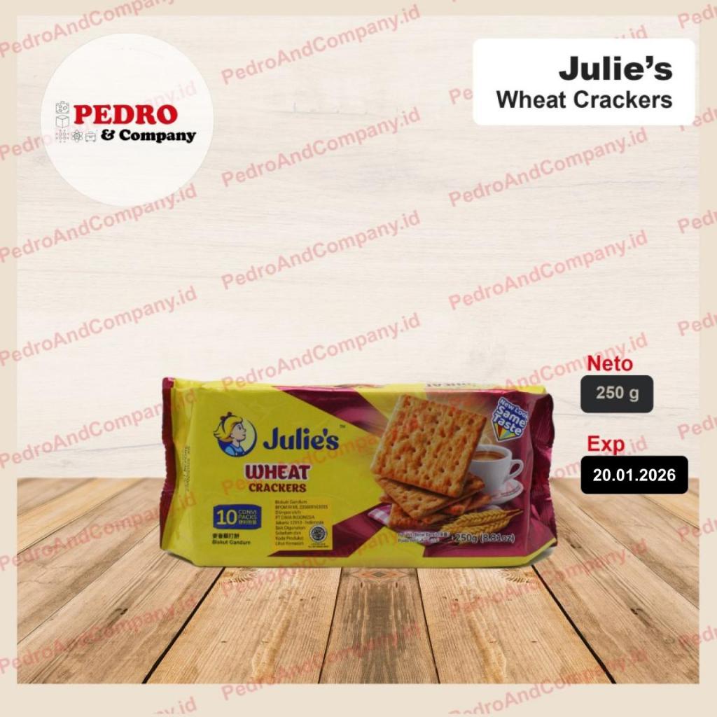 

Julies wheat crackers 250 gram (10packs) pink
