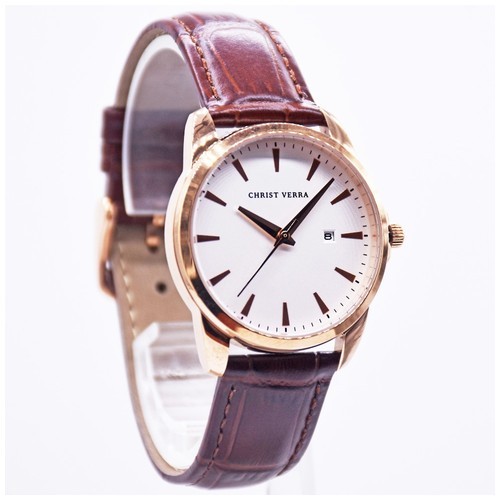 Jam Tangan Wanita Tali Kulit Christ Verra CV 12073L-25 SLV Original Garansi Resmi