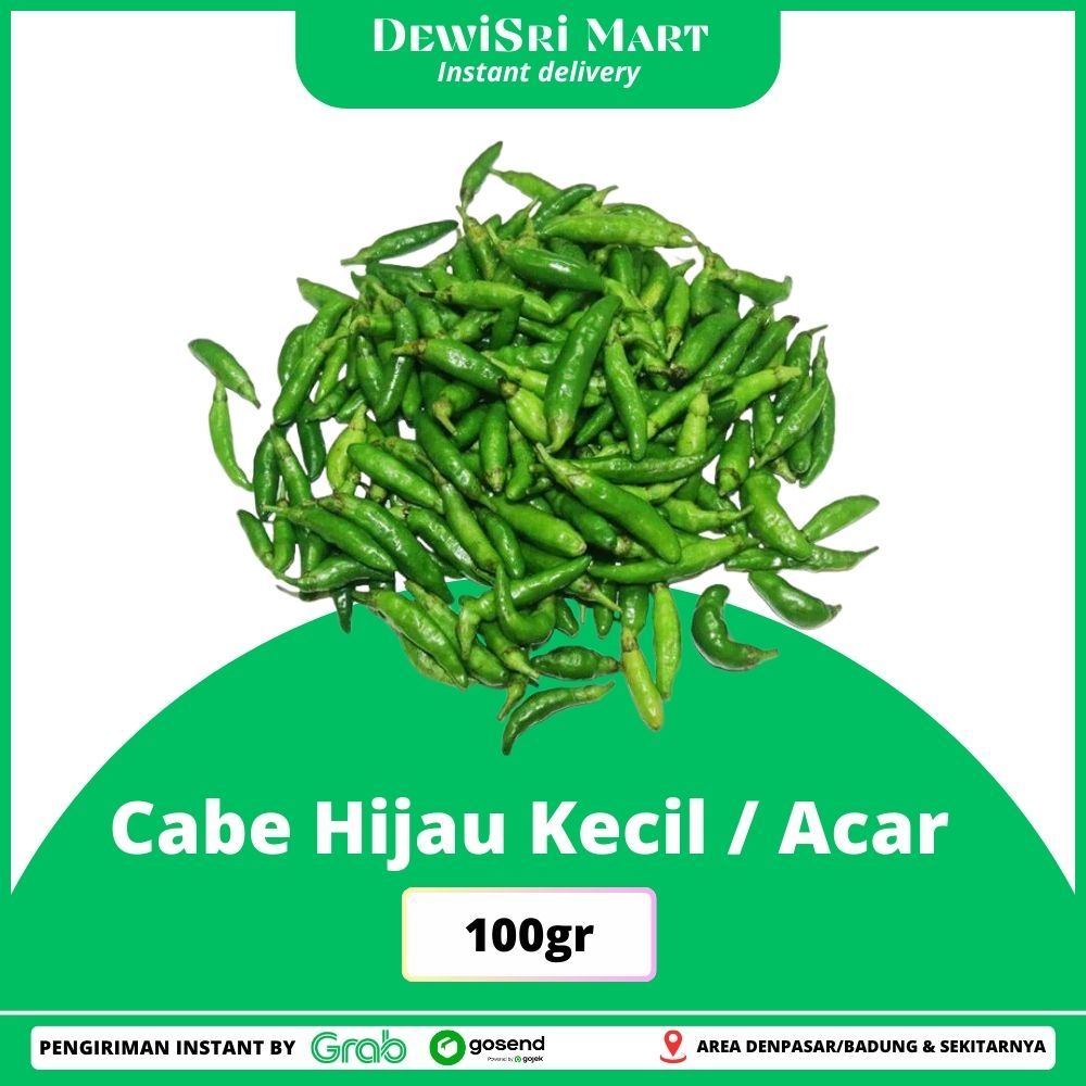 

Cabe Hijau Kecil / Acar 100gr - Dewi Sri Mart