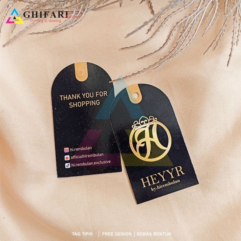 Free desain hangtag premium custom/310 gsm/Hangtag tebal 310gsm hangtag premium hangtag distro/label