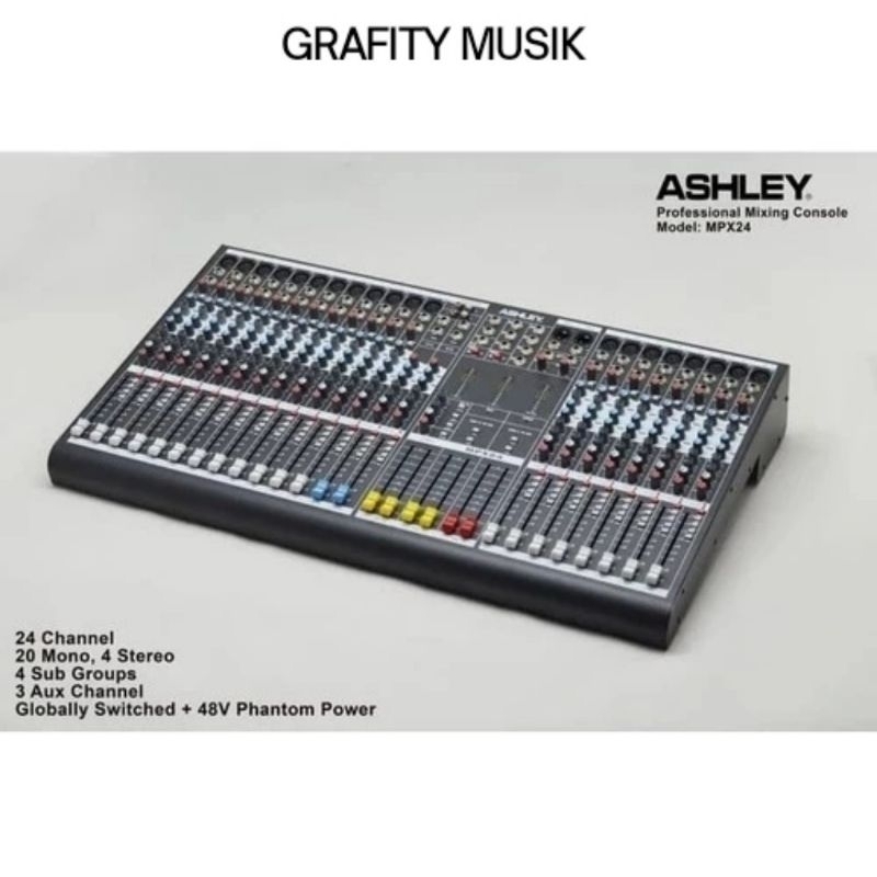 Mixer Ashley MPX 24 Original - Mixer Audio Ashley 24 Channel Original