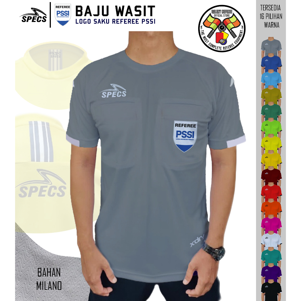 Baju Wasit LOGO SAKU REFEREE PSSI - SPECS LIGA 1 2024/25  ( 16 WARNA )