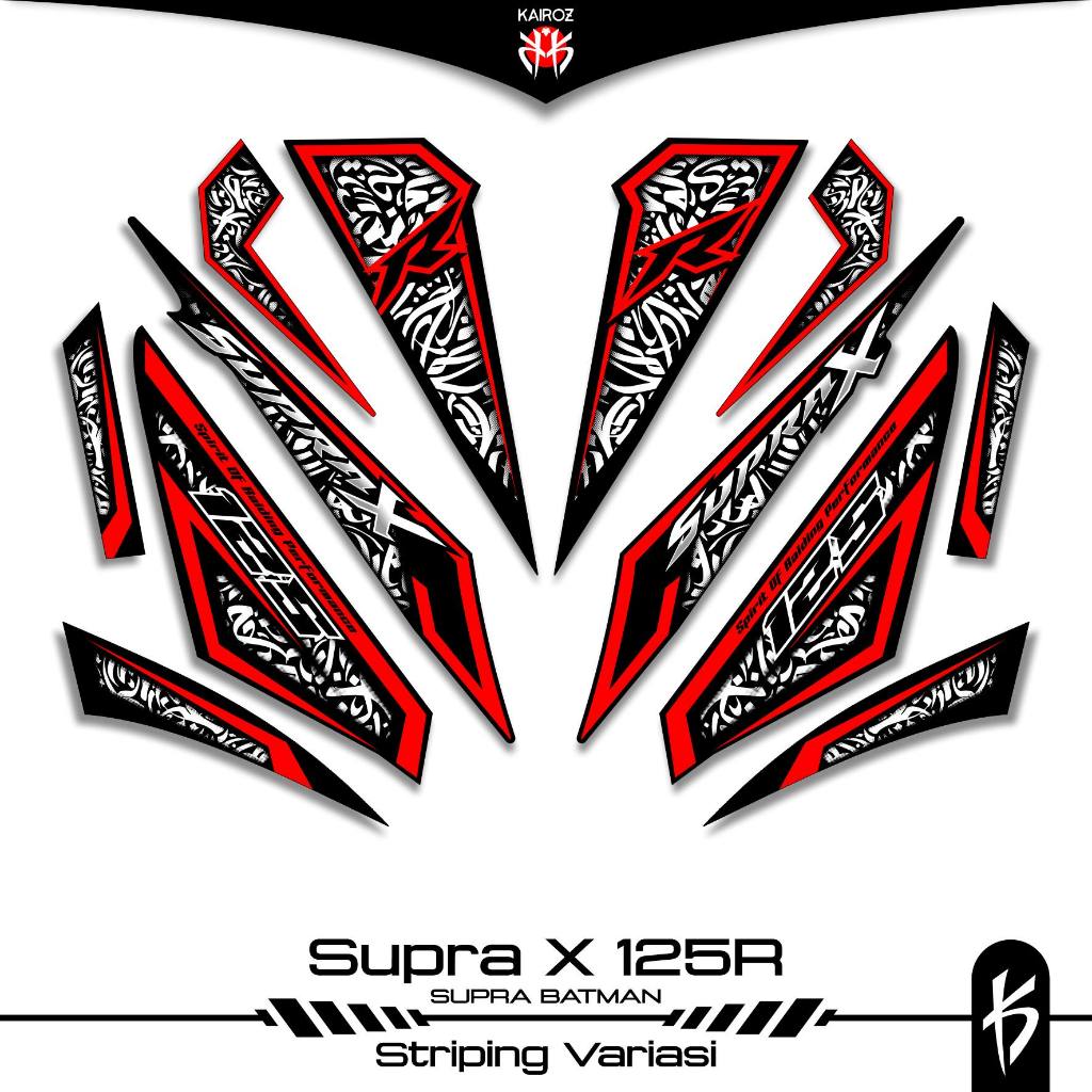 STRIPING SUPRA X 125 KARBU SKU 133 BATMAN STICKER STIKER HONDA SUPRA X 125 WAVE 125I SUPRA X 125R