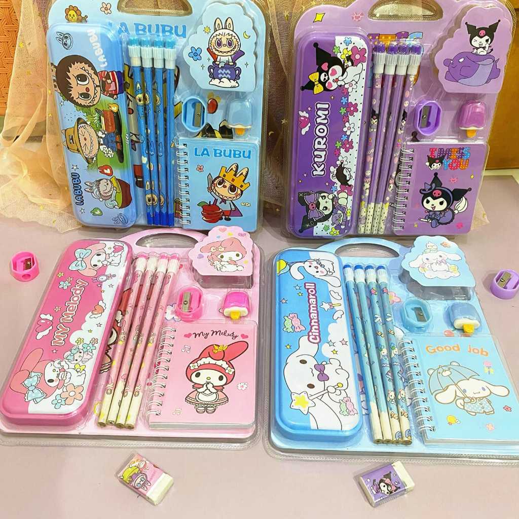 

Stationary Set 8in1 Karakter / Paket Alat Tulis Set + Tempat pensil / Alat tulis sekolah
