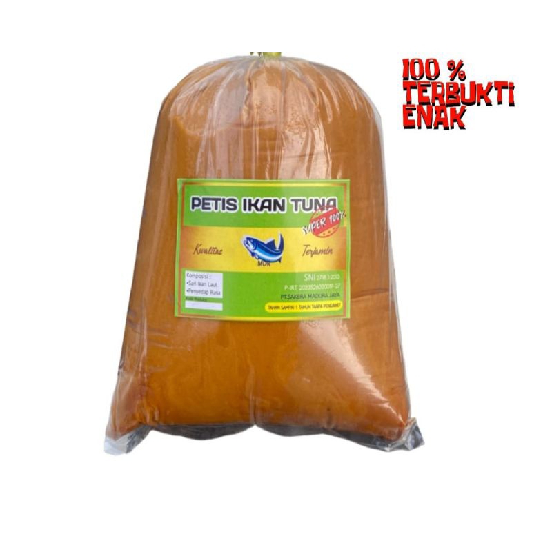 

[TERENAK] 1kg petis Madura Asli Ikan TUNA kemasan Refill plastik bisa cod