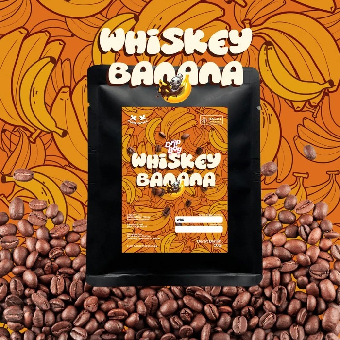 

Whiskey Banana (1 pcs ) Drip Bag Coffee - ( kopi instant filter ) no alcoho