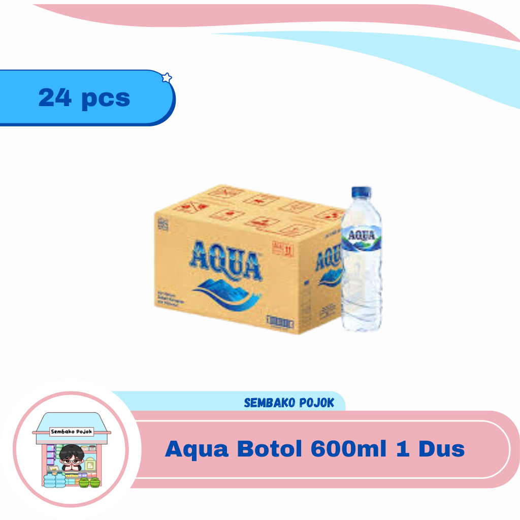 Aqua Botol 600ml 1 Dus