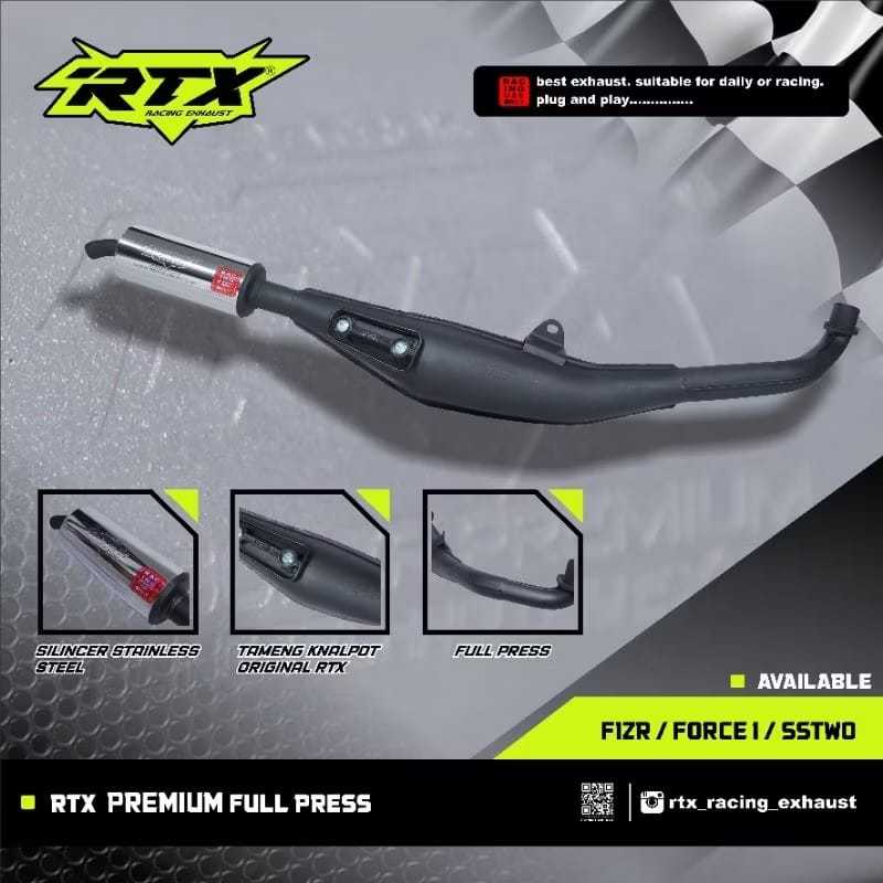 KNALPOT FIZR F1ZR FORCE1 FULLPRESS RTX PREMIUM // KNALPOT ORIGINAL RTX EXHAUST