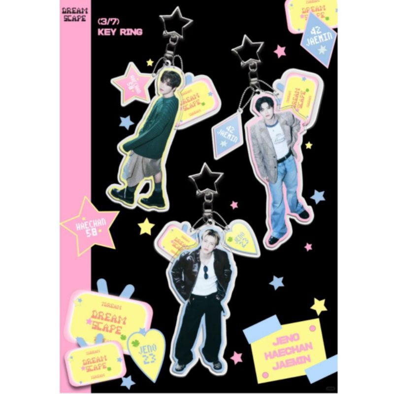 

[CANAYA] Fanmade Keyring Dream Scape NCT DREAM | Mark Renjun Jeno Haechan Jaemin Chenle Jisung | Keychain | set isi 3