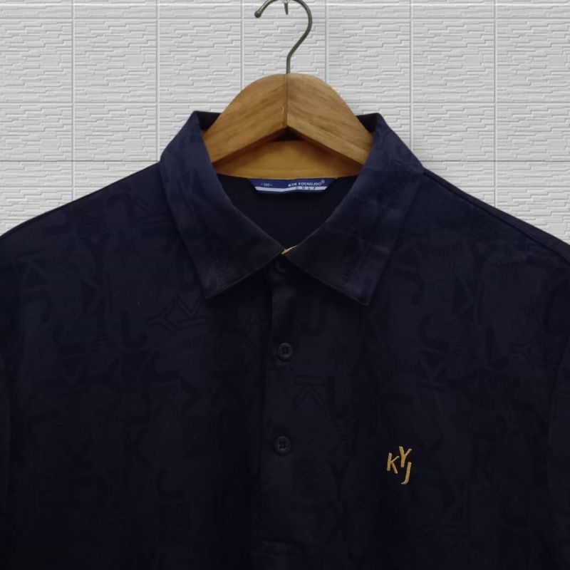 [AQ.12] KIM YOUNG JOO GOLF kaos kerah olahraga pria, kaos golf pria