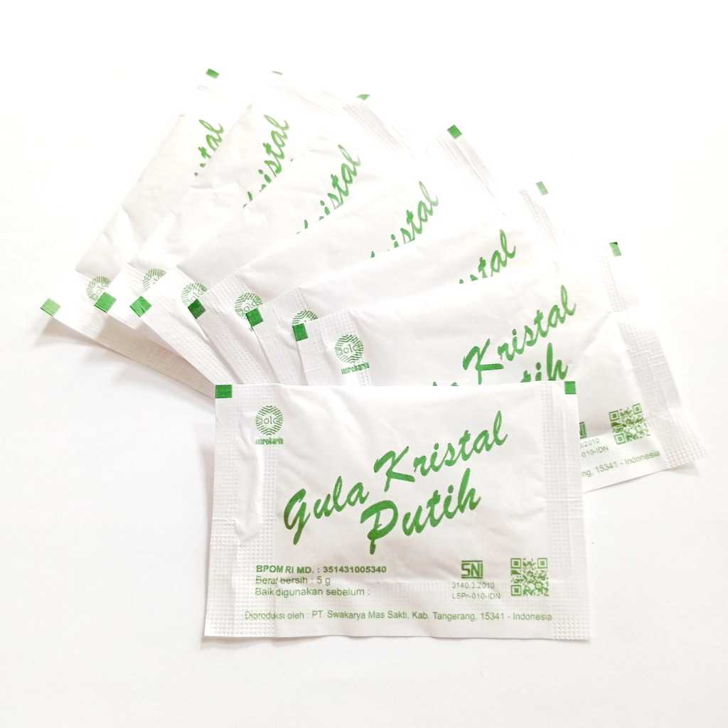 

(125 PCS) GULA PUTIH SACHET 5 gr