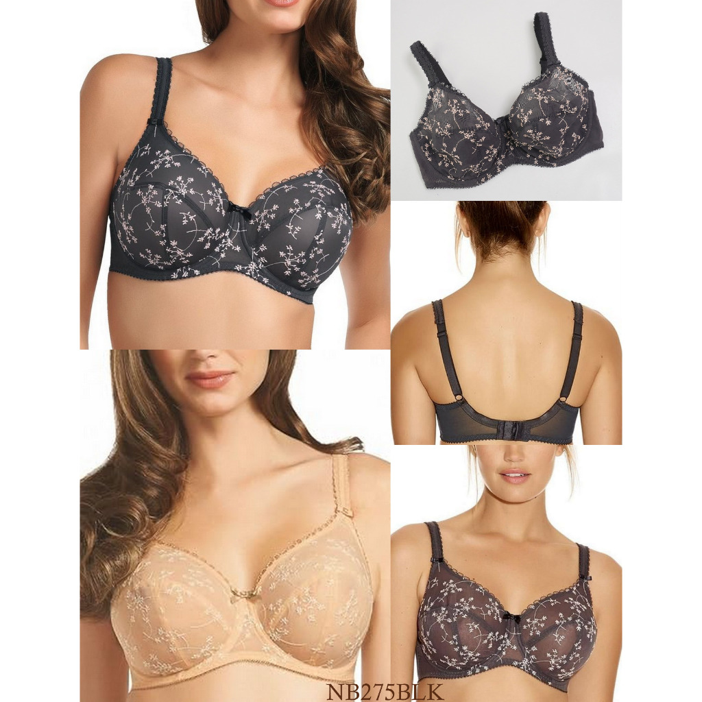 Bra Wanita  Kawat Tanpa Busa Full Cup Transparan  Big Size 34DD / Non Padded Pakaian Dalam/ Underwea