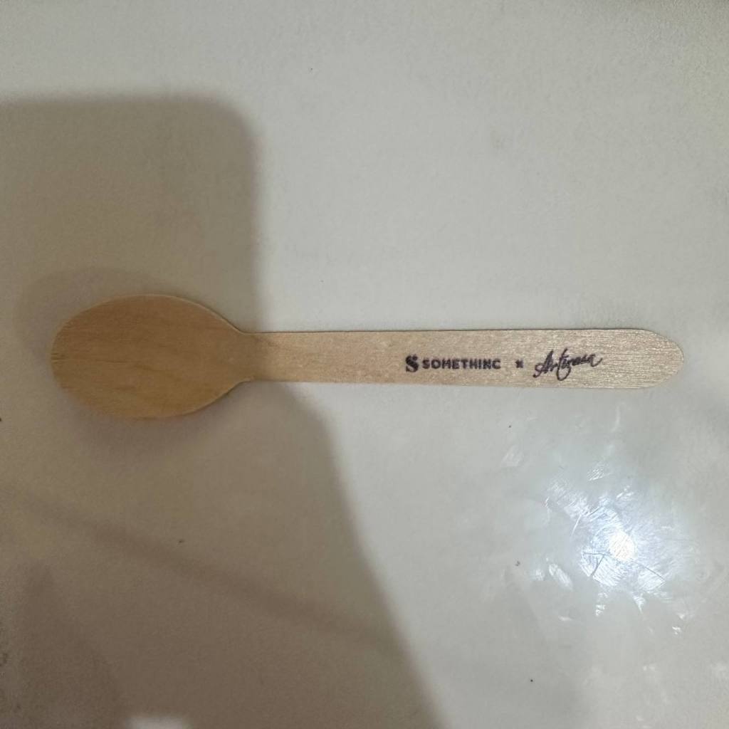 Sendok Kayu Custom 50 / Sendok Custom Logo / Sendok Cake Promosi