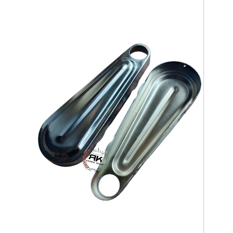 cover fork vespa kaki 3 model garis Chrome