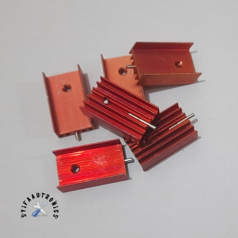Heatsink Transistor kecil TO-220-merah