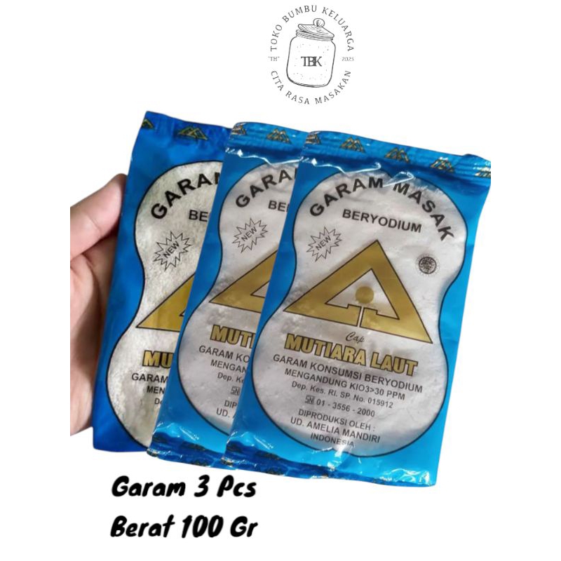 

Salt Sea 3 PCS Promo Hemat Cap Mutiara Laut Garam Beryodium Makan Dapur Meja