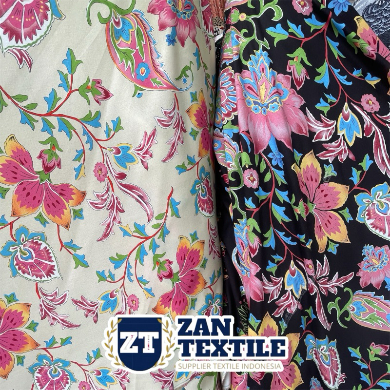 ( Best Seller )Kain Katun Rayon Motif Bunga Model Terbaru, Gamis Daster, Piyama