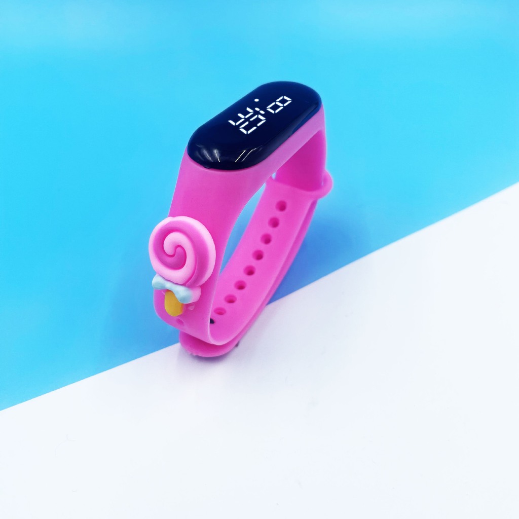 ORI Jam Tangan Anak Perempuan Motif Permen Loli Jam Sentuh Layar Anti Air