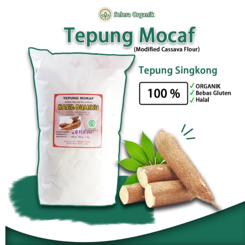 

Tepung Mokaf mocaf Organik (1kg) Gluten Free Tepung Singkong Bebas Gluten | Selera Organik