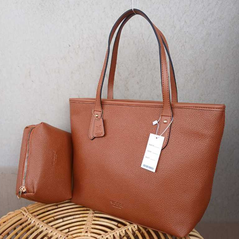 Tas wanita tote set dompet size besar kulit jeruk