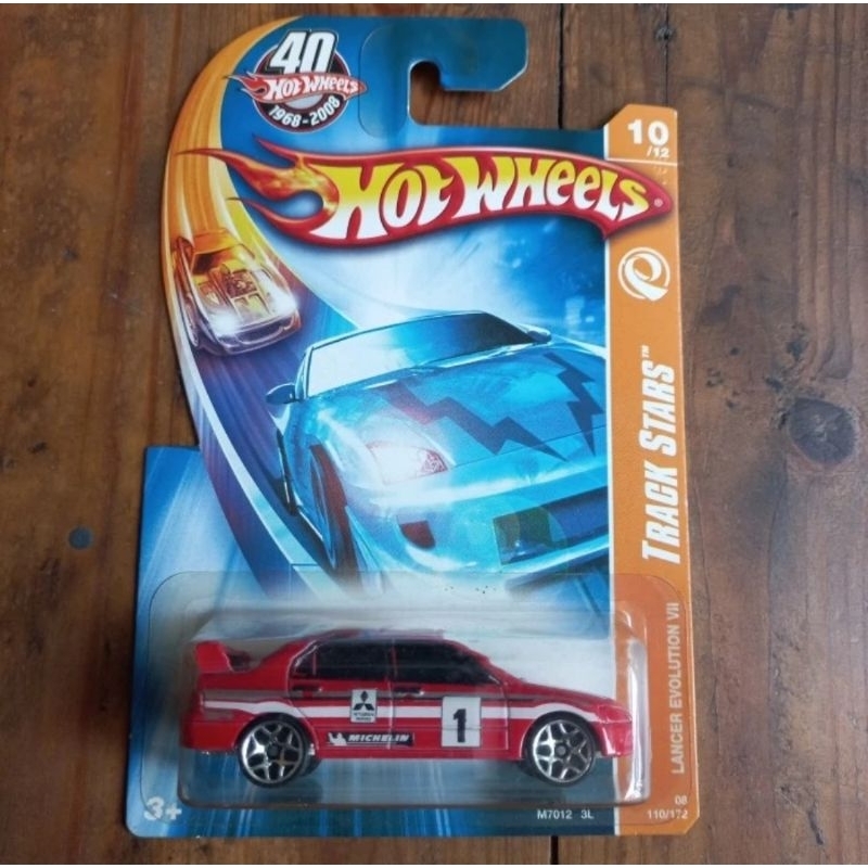 hot wheels mitsubishi lancer evolution vii track stars diecast (t)