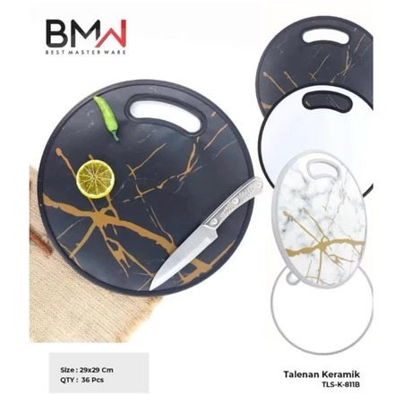 Talenan Bulat Motif Marmer / Talenan Bulat Plastik Bmw Motif Marmer