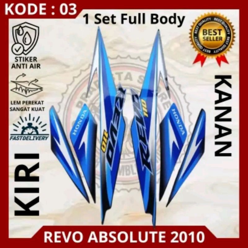 STRIPING/STIKER MOTOR REVO ABSOLUTE 2010 BIRU/STRIPING ABSOLUTE 2010/STIKER REVO 2010/DECAL REVO 201