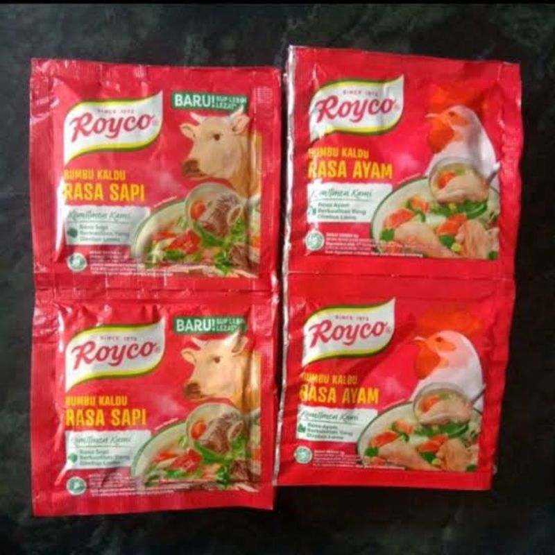

ROyco rasa ayam dan sapi 12pcsx8gr (6renceng)