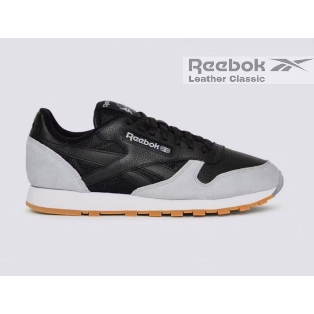 (BISA COD) Sepatu Reebok Classic Utility Leather Grey White Black Abu Putih (BEST SELLER) Reebok Cou