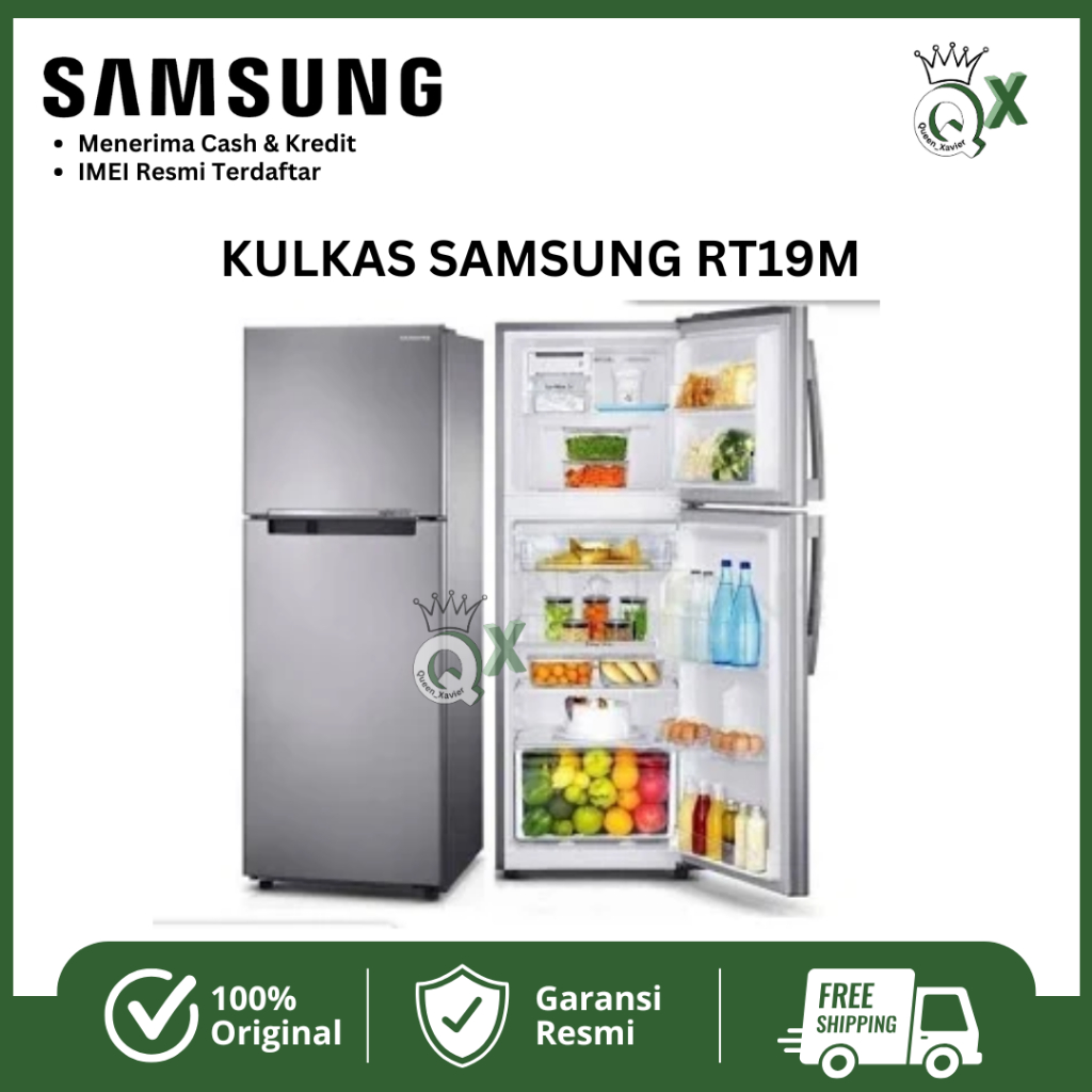 KULKAS Samsung RT19M300BGS Kulkas 2 Pintu Digital Inverter GARANSI RESMI