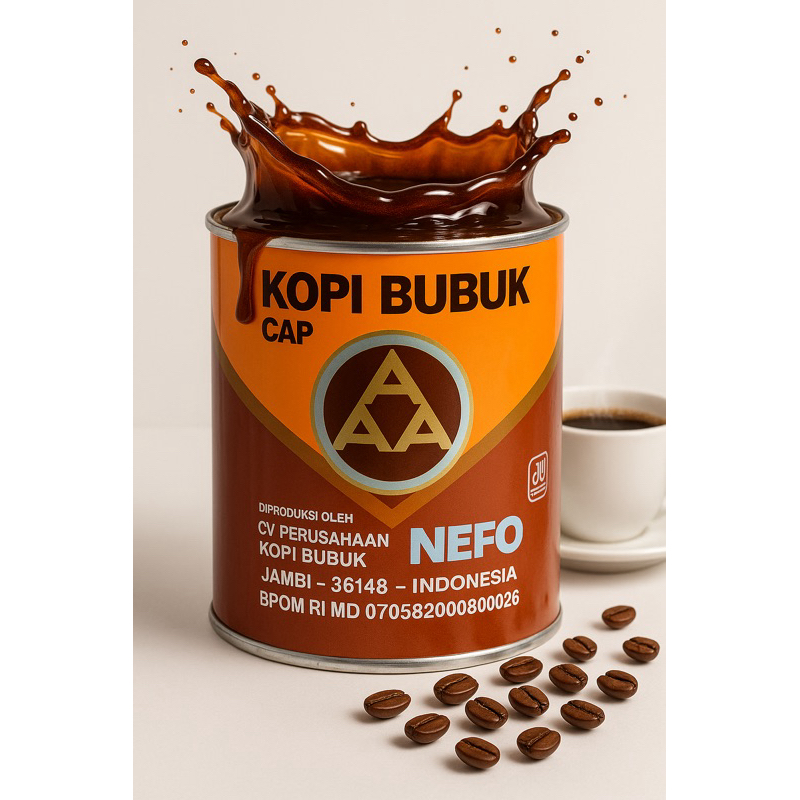 

Kopi Bubuk Cap AAA NEFO – Asli Jambi | Kemasan Kaleng 200gr
